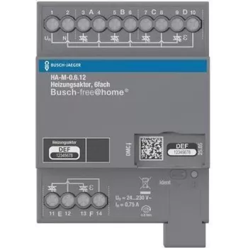 ABB BJ lämmitystoimilaite 6-kanavainen 230V HA-M-0.6.12REG BJE Busch-free@home
