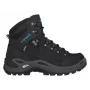 LOWA Renegade GTX Mid Ws vaelluskengät - naisten - musta/turkoosi