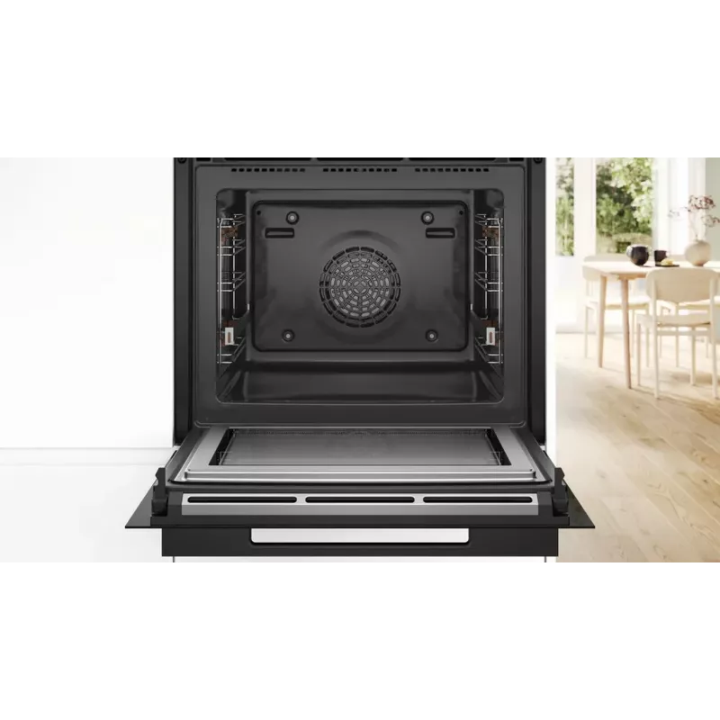 Bosch HMG976KB1 Series 8 kalusteisiin asennettava mikroaaltouuni-höyryuuni, 71 l, musta