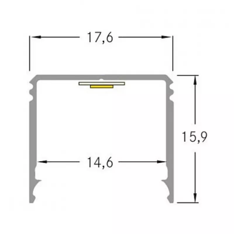 Brumberg 53381263 AB-profiili QUALITYFLEX alumiiniprofiili 2000mm