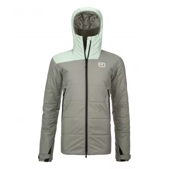 Ortovox Swisswool Zinal naisten laskettelutakki lämmin Green Sage koko S