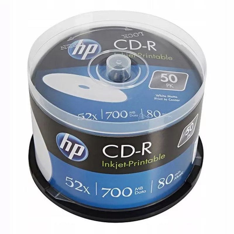 Verbatim DataLifePlus CD-R 700 MB 80 min 52x mustesuihkutulostettava spindeli 50 kpl:n pakkaus