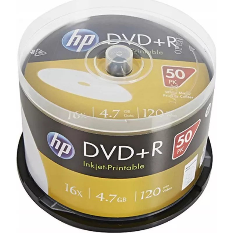 Verbatim DVD+R HP mustesuihkutulostettava spindeli (50 levyä) 16x 4.7GB AZO