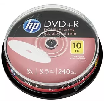 Verbatim DVD+R DL 8.5GB 8x HP tulostettava spindeli (10 levyä)