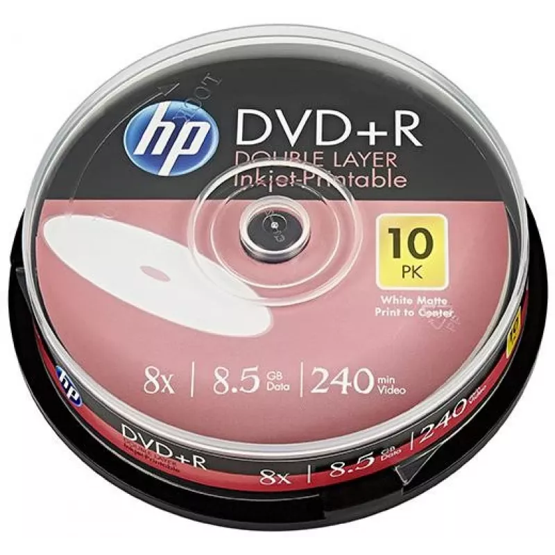 Verbatim DVD+R DL 8.5GB 8x HP tulostettava spindeli (10 levyä)
