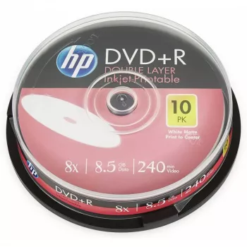Verbatim DVD+R DL 8.5GB 8x HP tulostettava spindeli (10 levyä)