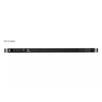 ATEN PE1216SG mitattu PDU ylijännitesuojalla, IEC C20 16x C13, 1U räkkiasennus, 16A, 200-240V