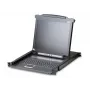 ATEN CL1000M US Single Rail 17 tuuman LCD KVM -konsoli - 1U räkkiasennus - PS/2 & USB - US-näppäimistöasettelu