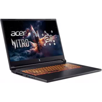 Acer Nitro V 17 AI -pelikannettava 43,2 cm (17,3 inch) FHD 144Hz Ryzen AI 5 240 16GB 512GB SSD RTX 5060 ilman käyttöjärjestelmää obsidianschwarz