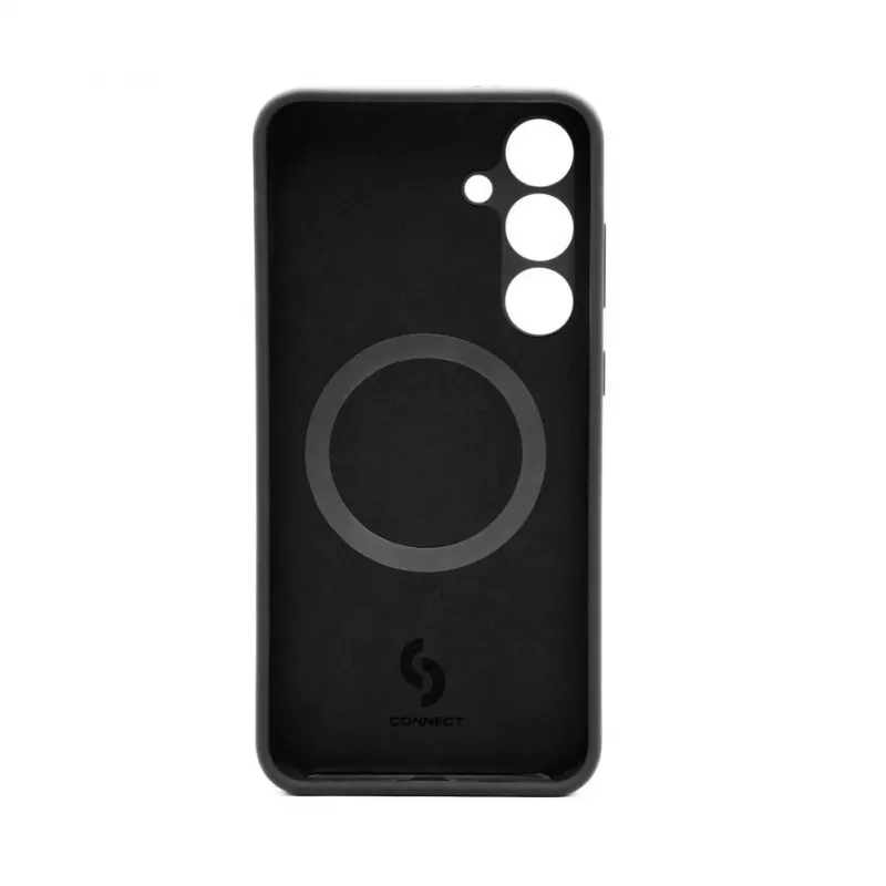 Connect Samsung Galaxy S24 Plus Premium Quality magneettinen Soft Touch silikonikotelo musta