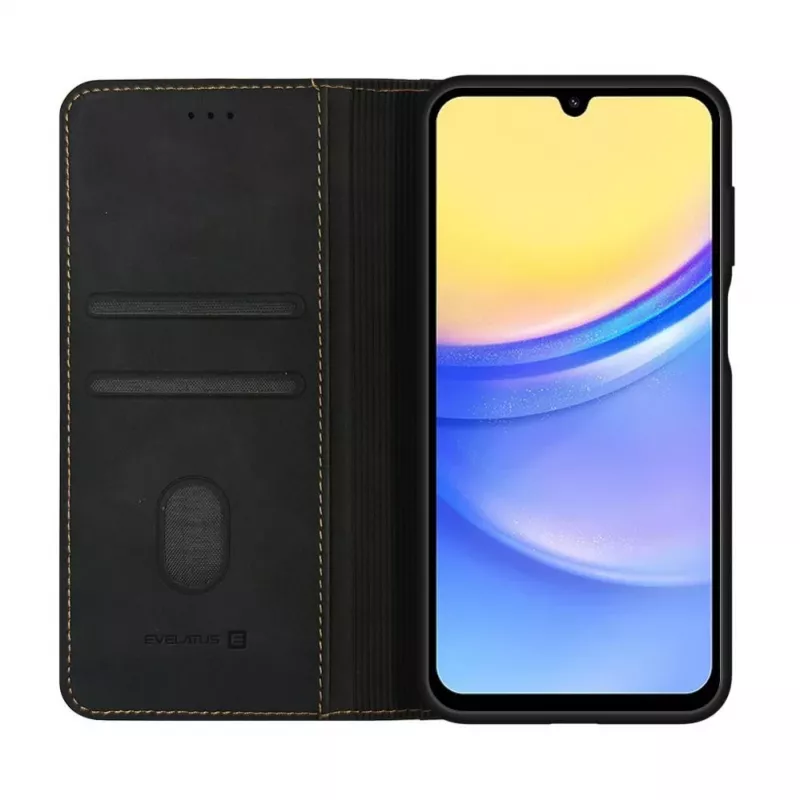 Evelatus Samsung Galaxy A15 Book Case Folio musta