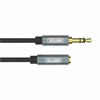 UNITEK 3.5mm äänen jatkokaapeli 1m - plugi - liitäntä, kullattu, musta