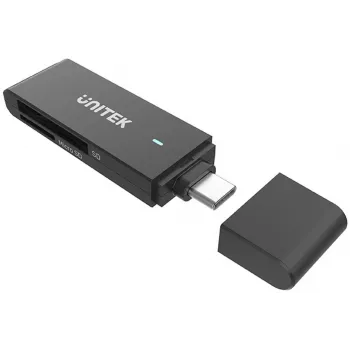 UNITEK USB-C SD- ja MicroSD-kortinlukija (Y-9328) - Space Grey
