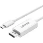 UNITEK USB-C 3.1 DisplayPort-kaapeli 1,8 m - 4K@60Hz - musta