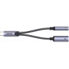 UNITEK USB-C 3,5 mm audioliitäntään ja USB-C 60W PD -adapteri (Space Grey)