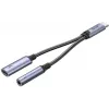 UNITEK USB-C 3,5 mm audioliitäntään ja USB-C 60W PD -adapteri (Space Grey)
