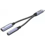 UNITEK USB-C 3,5 mm audioliitäntään ja USB-C 60W PD -adapteri (Space Grey)