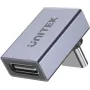 UNITEK USB-C USB-C 90 asteen kulma-adapteri 40Gbps 240W Space Gray