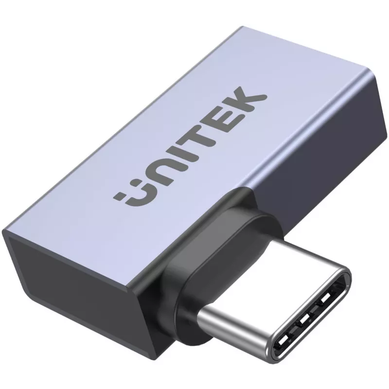 UNITEK USB-C - USB-C kulmikas litteä sovitin 40Gbps