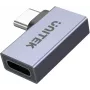 UNITEK USB-C - USB-C kulmikas litteä sovitin 40Gbps