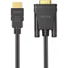 UNITEK HDMI-VGA-kaapeli, Full HD 1080p, 60Hz, 2 m, musta