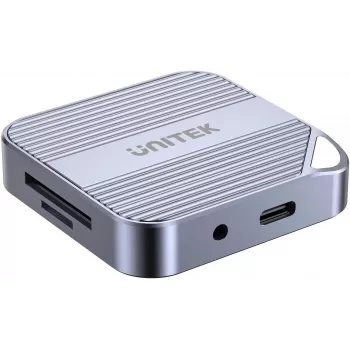 UNITEK MagSafe-kortinlukija USB-C 3.2 Gen 1 SD/Micro SD Space Gray S1244CGY01