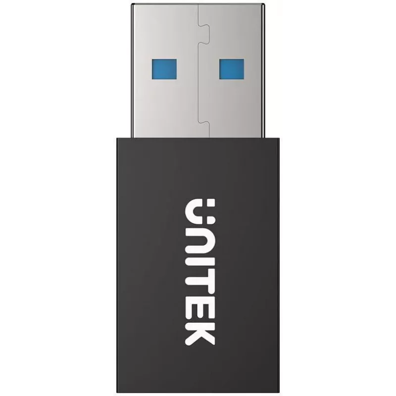 UNITEK USB-A datalukko-adapteri - vain lataus, musta