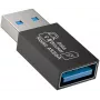 UNITEK USB-A datalukko-adapteri - vain lataus, musta