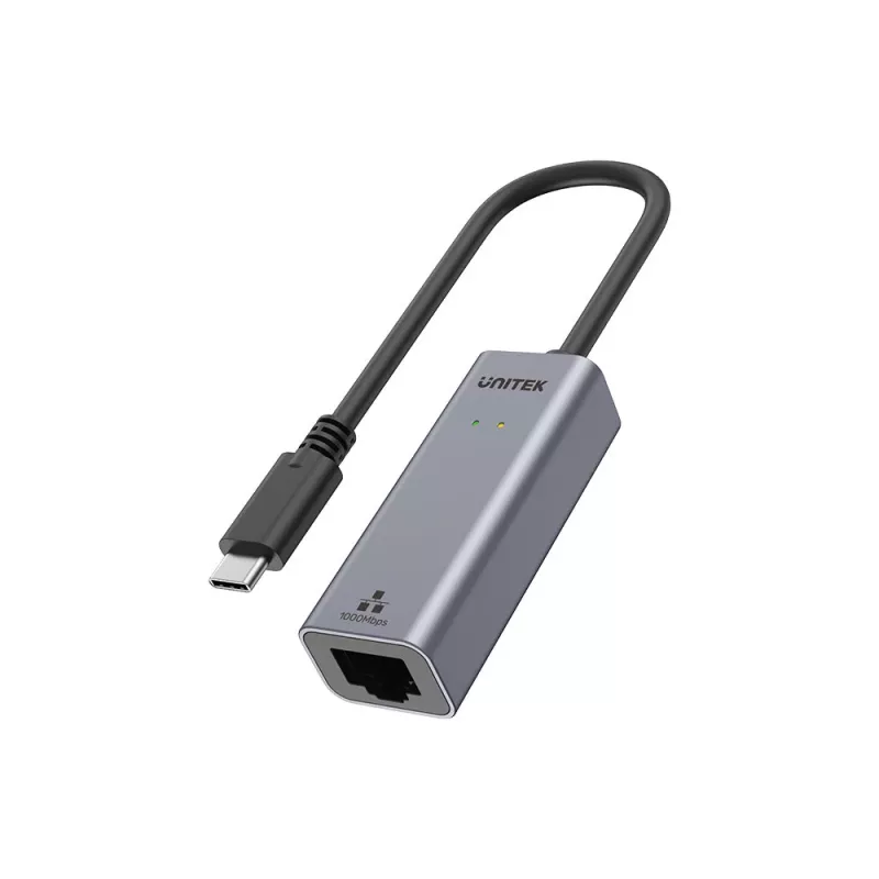 UNITEK USB-C Gigabit Ethernet -adapteri 1Gbps - Space Gray