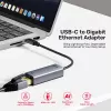 UNITEK USB-C Gigabit Ethernet -adapteri 1Gbps - Space Gray