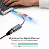 UNITEK USB-C Gigabit Ethernet -adapteri 1Gbps - Space Gray