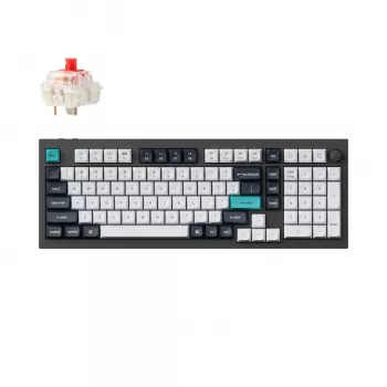 Keychron Q5M-M1 96% mekaaninen näppäimistö, Gateron G Pro Red Switch, RGB Hot-Swap, Bluetooth 5.1 & USB-C, alumiinikotelo