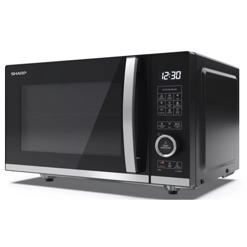 Sharp YC-QG204AE-B yhdistelmämikroaaltouuni grillillä, 20L, 800W, musta