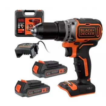 BLACK+DECKER 18V akku-porakone harjaton 52Nm 2x2,0Ah BL186KB