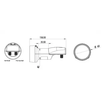 Inverto laajakaista-LNB-konvertteri 2 lähtöä 10,7-12,75 GHz