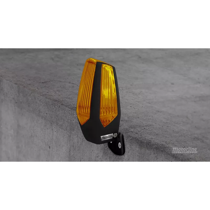 Motorline MP205 oranssi LED-varoitusvalo 12-230V kiinnikkeellä (001PLM10918012)