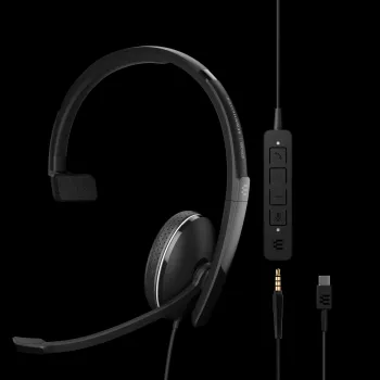 Sennheiser ADAPT 100 johdollinen On-Ear-kuulokemikrofoni kohinaa vaimentavalla mikrofonilla, USB-A, musta