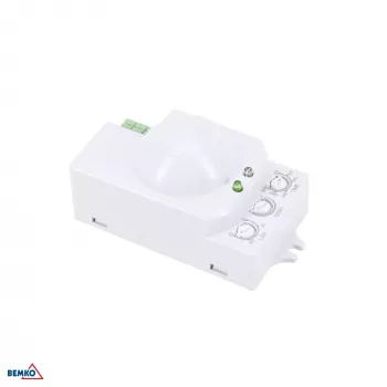BEMKO mikroaaltoliiketunnistin 1200W 360° IP20 suorakaide valkoinen