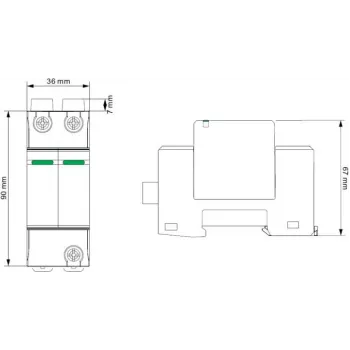 VCX DC C2P 1000V PV30 ylijännitesuoja tyyppi 2 2P 1000V DC aurinkosähköjärjestelmille