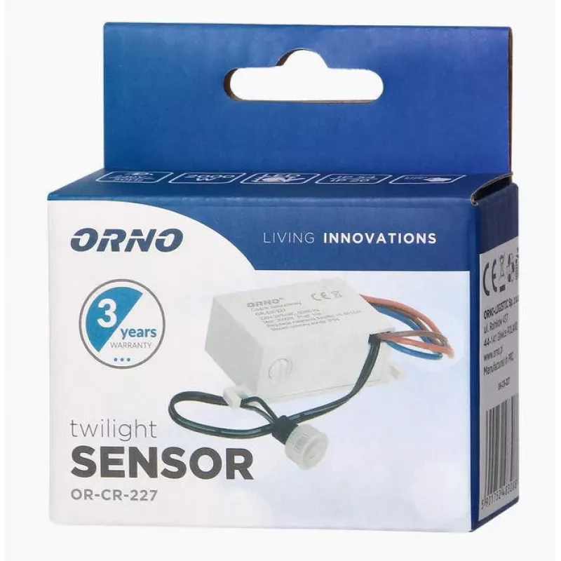 ORNO OR-CR-227 hämärätunnistin MINI ulkoanturilla, IP54