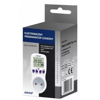 ORNO OR-PRE-409 digitaalinen viikkoajastin, 230V, 16A, 10 ohjelmaa, LCD-näyttö, ajastin