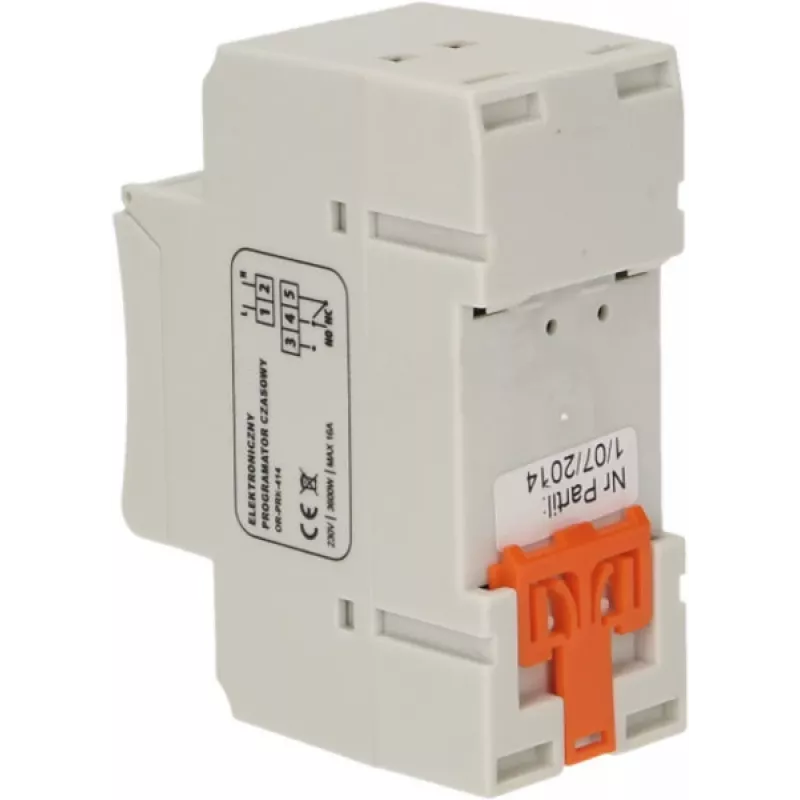ORNO OR-PRE-414 digitaalinen ajastin, DIN-kisko, 230V AC, 16A, 1 kanava