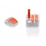 TRYTYT PC-233 3-kertainen vipujatkoliitin 0,2-4,0 mm² 50 kpl läpinäkyvä oranssi