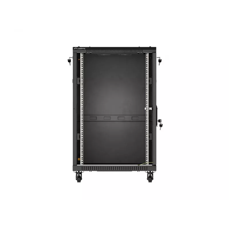 Lanberg 19 tuuman 18U 600x600 musta pystykaappi lasiovella (Flat Pack)