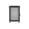 Lanberg 19 tuuman 18U 600x600 musta pystykaappi rei'itetyllä ovella (Flat Pack)
