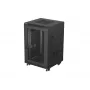 Lanberg 19 tuuman 18U 600x600 musta pystykaappi rei'itetyllä ovella (Flat Pack)