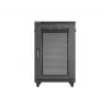 Lanberg 19 tuuman 18U 600x800 mm musta pystykaappi rei'itetyillä ovilla (Flat Pack)