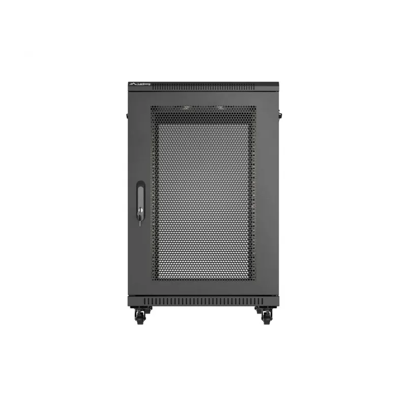Lanberg 19 tuuman 18U 600x800 mm musta pystykaappi rei'itetyillä ovilla (Flat Pack)