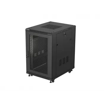 Lanberg 19 tuuman 18U 600x800 mm musta pystykaappi rei'itetyillä ovilla (Flat Pack)