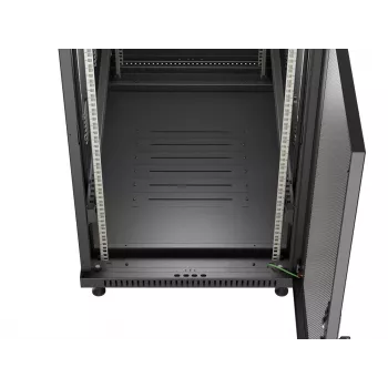 LANBERG 19 tuuman 27U pystykaappi 600x1000mm musta rei'itetyllä ovella (Flat Pack)